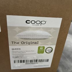 Coop Home Goods Original Adjustable Pillow, Queen Size Bed Pillows for Sleeping, Cross Cut Memory Foam Pillows - Medium Firm Back, Stomach and Side Sl