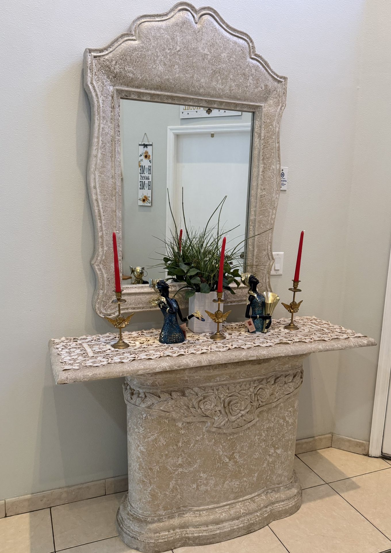 Console/Entrance way table with mirror