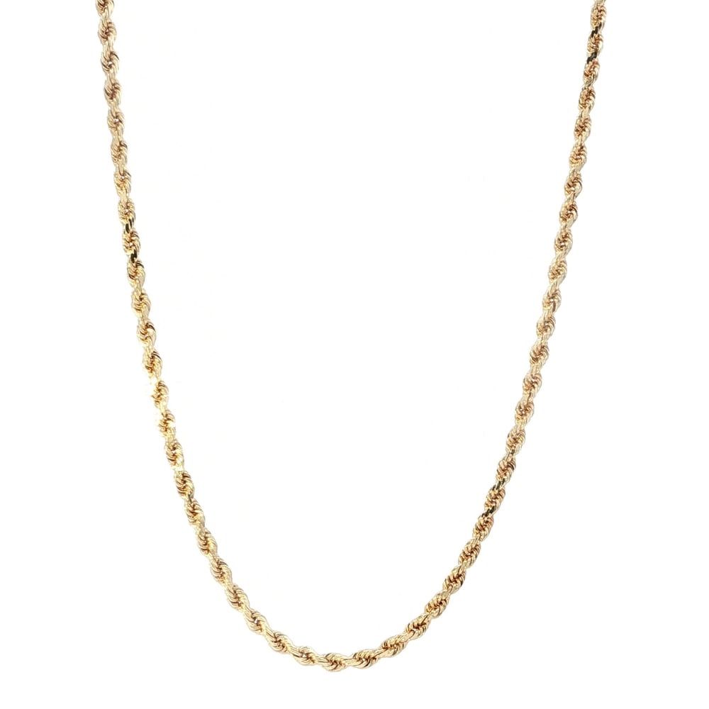 Men’s 2.4mm 14k Yellow Gold 24” Rope Necklace 10.9 Grams 11055324