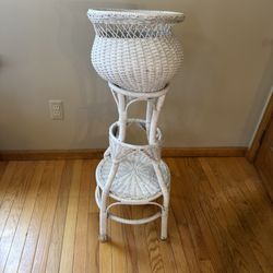 Vintage Wicker Plant Planter 