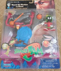1996 Playmates Warner Bros. Space Jam Marvin The Martian Vs. Nawt With Slammin' Saucer Action Figure Michael Jordan