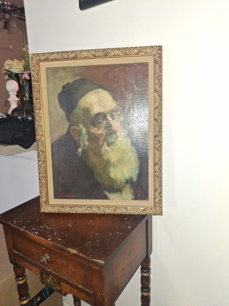 Oil Painting Of Rabbi