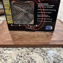 MGE Xtreme Gamer Vigor 400W ATX Power Supply Unit With Dual LED Fans - Blue