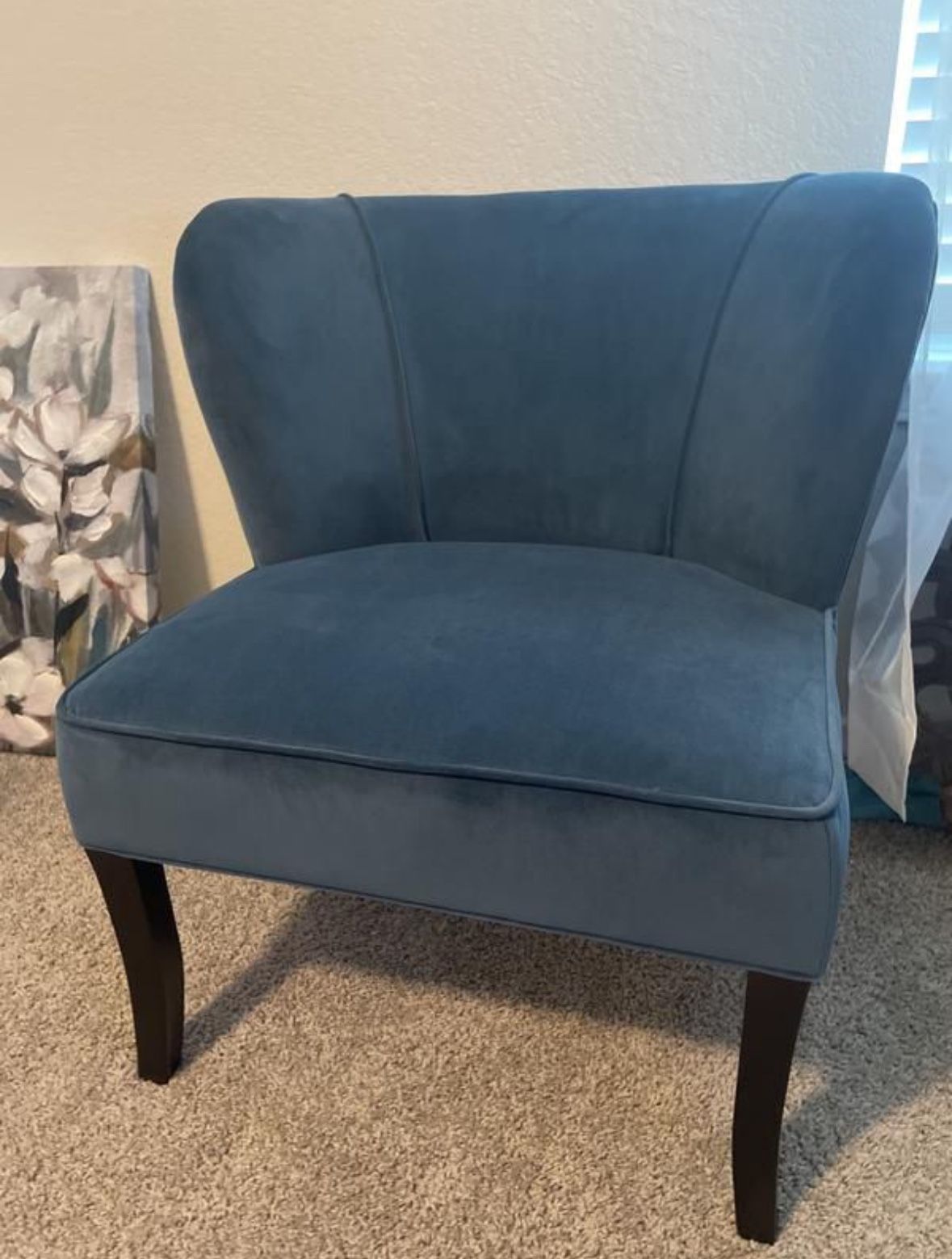 Like new krista blue accent chair modern living room living spaces