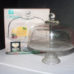 Vintage Hocking Hexford 2PC Cake Stand [In EXCELLENT condition]