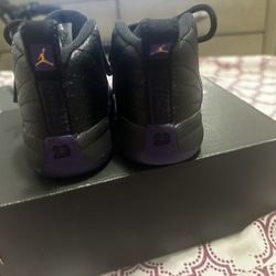 Infant Jordan 12’s Purple, Black , Yellow