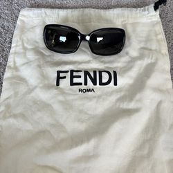 Dust bag and sunglasses