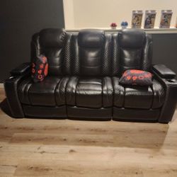 Nearly New Couch Theater Style Blue Led