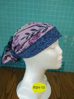 Two Tone Reversible Surgical Hat with Buttons
