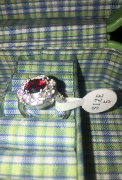 💍925 silver ring with🌹 ruby stone 💎