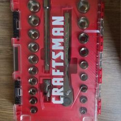 Gun Metal Craftman 3/8 22pcs Socket Set