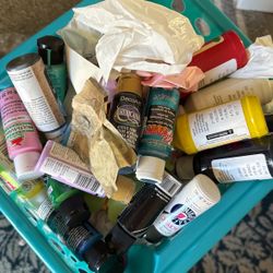 assorted paints, many colors