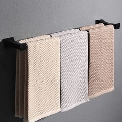 Black Double Towel Rack