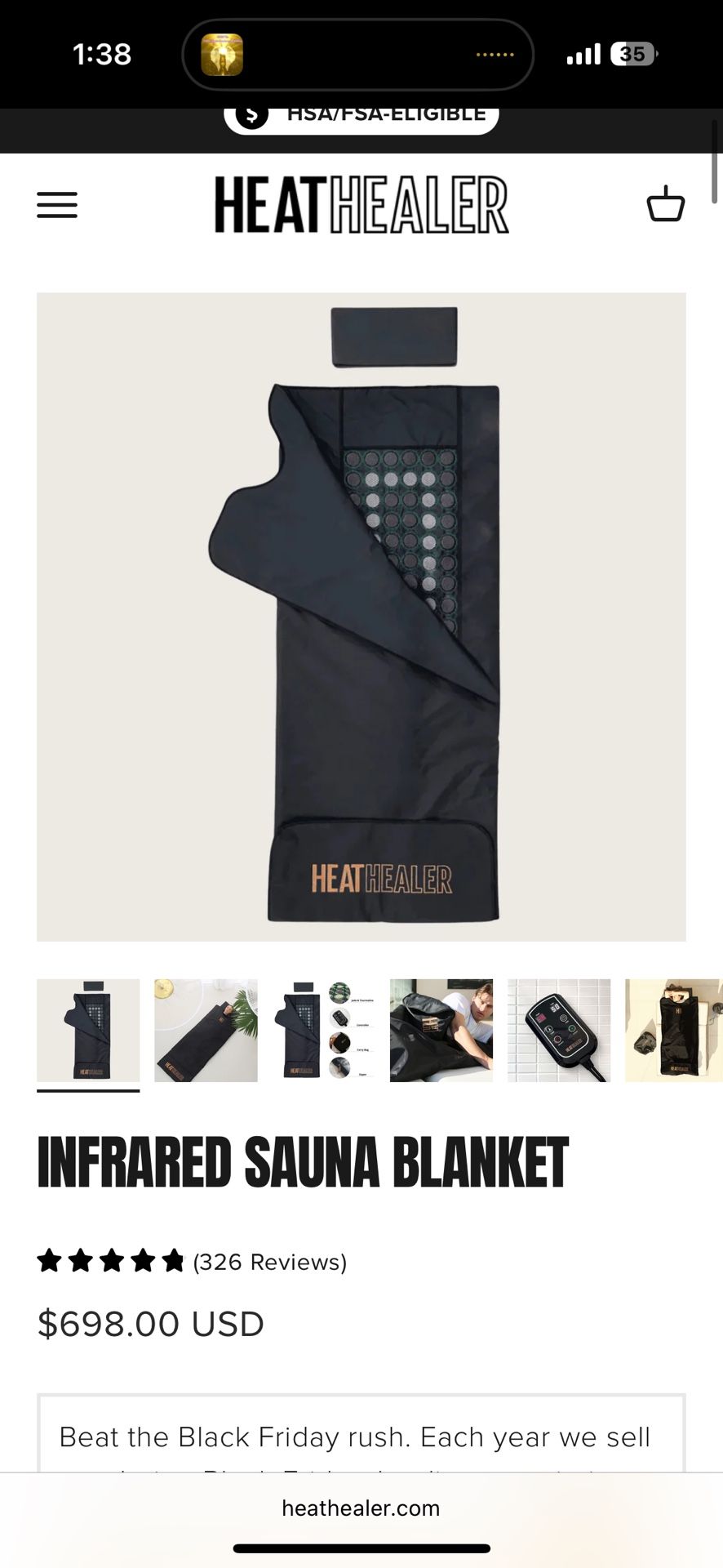 Heat Healer Sauna Blanket