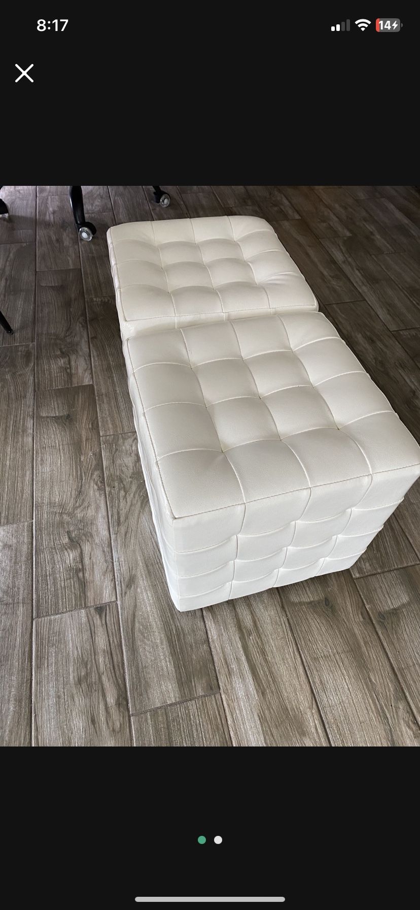 White Ottomans