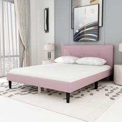 NEW! Pink Queen Bed Frame + Mattress Included!! COMBO SALE!!!!