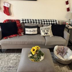 cute light grey couch 