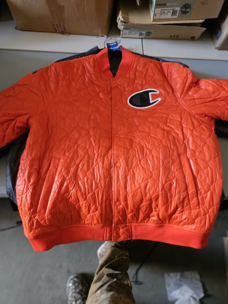 Reversible Mens Champion Bomber Puffer Jacket 80ea XXL & XXXL