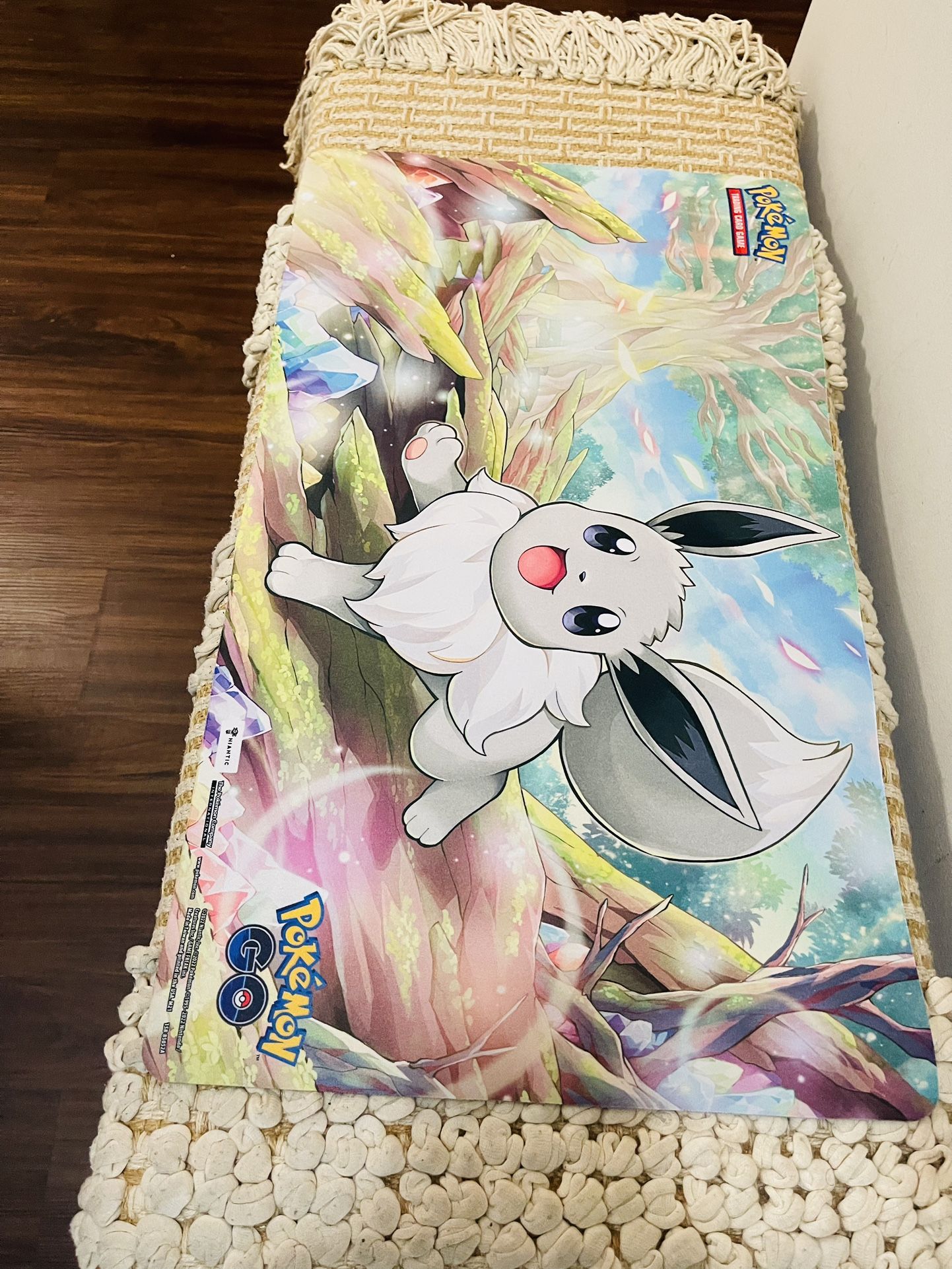 New Radiant Shiny Eevee TCG Pokemon Go! Game/Playmat Pad Rubber Official Mat