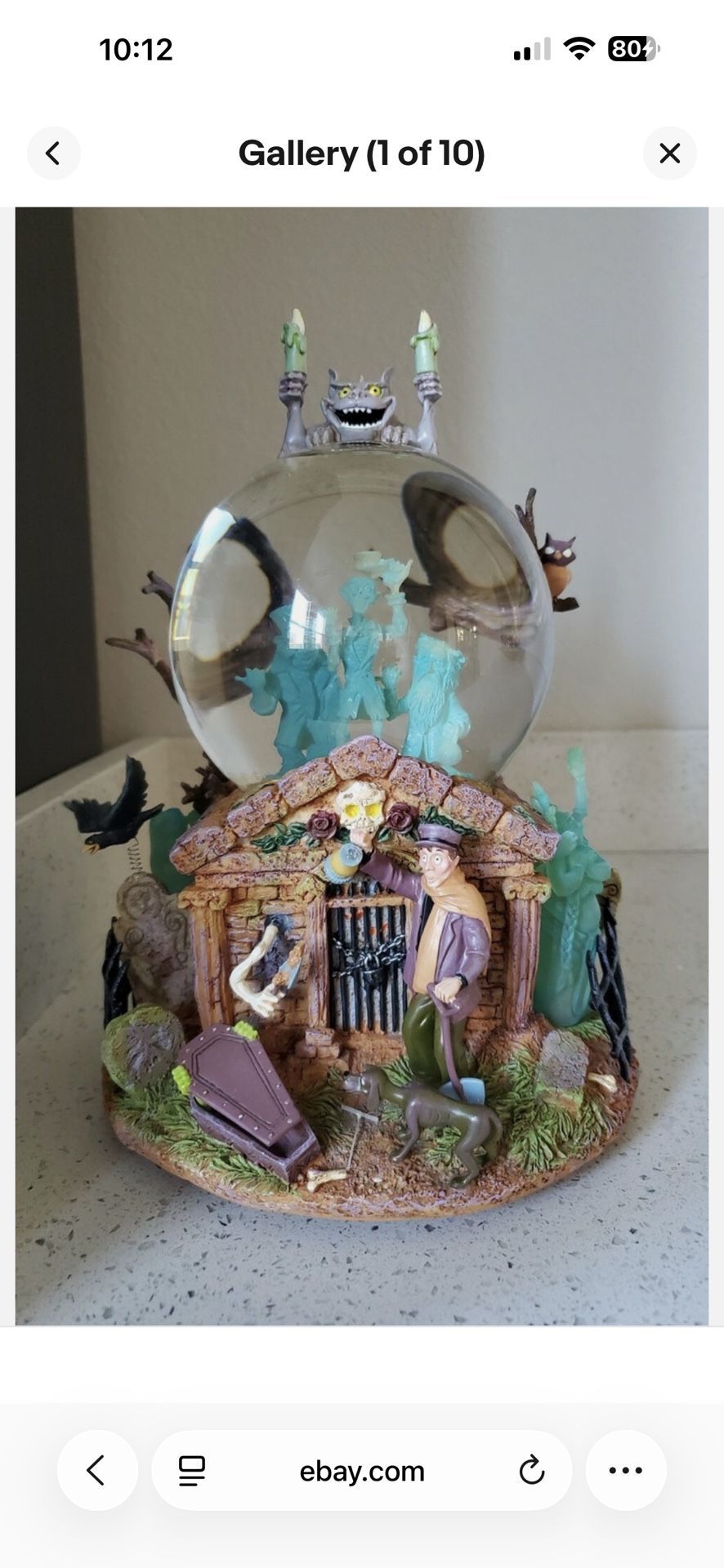 Disney Haunted Mansion Snowglobe
