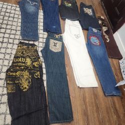 Crazy Y2k Embroided Designer Jeans