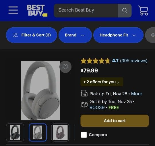 JLab - JBuds Lux ANC Headphones - Cloud White