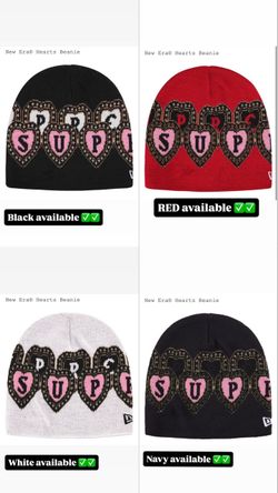 Supreme FW26’ week 9 Supreme®/Martine Rose® Patchwork Labels Box Logo New Era, New Era® Hearts Beanie