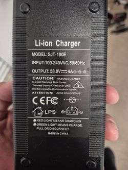 52v lithium scooter charger Li-ion Battery Charger SJT-180E 58.8V 4A
