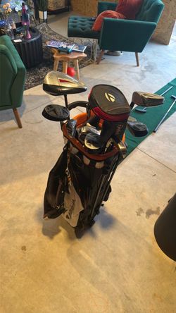 Golf clubs with bag