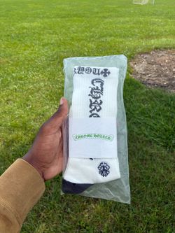 Chrome Hearts White Crew Socks