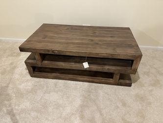 Brand New Brown Wood Coffee Table