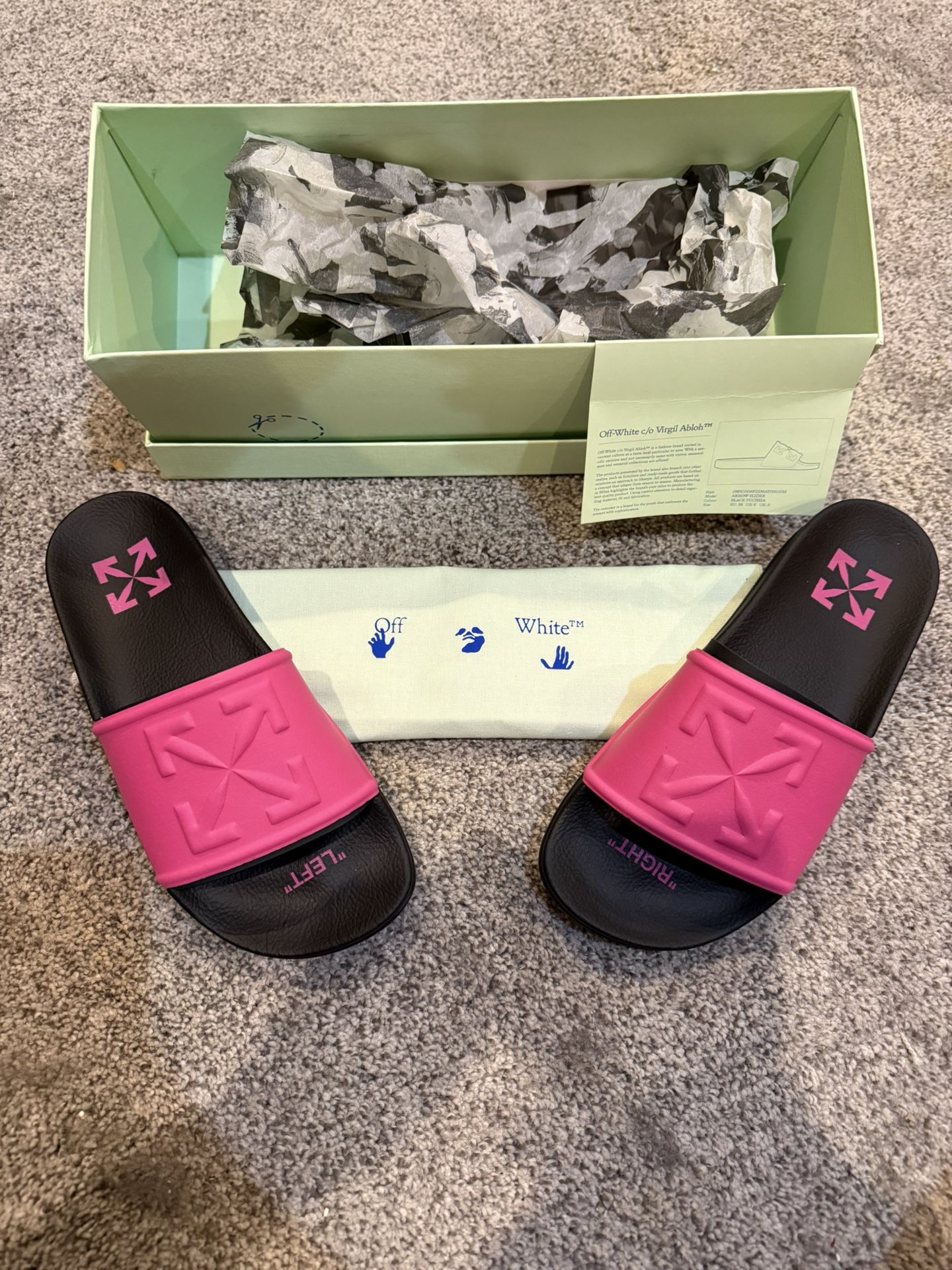 Black Fuchsia Off-White sandals