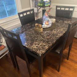 Faux Marble Dining Table