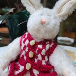 Boyds Bear Rabbit Hare Bunny 1990-95 Demi Cottontail Holiday plush stuffed toy