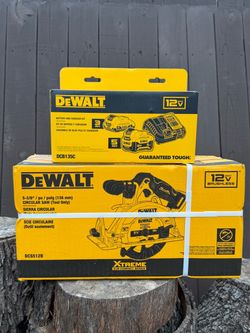 DeWalt Saw + Batteries and Chargers