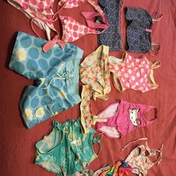  Kids Girls bed swim suit, bikini and swim trucks sizes 5-12