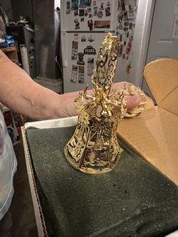 Danbury Mint Gold Xmas Bell