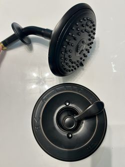 Delta Shower Head And Trim Plate In Oil Rubbed Bronze