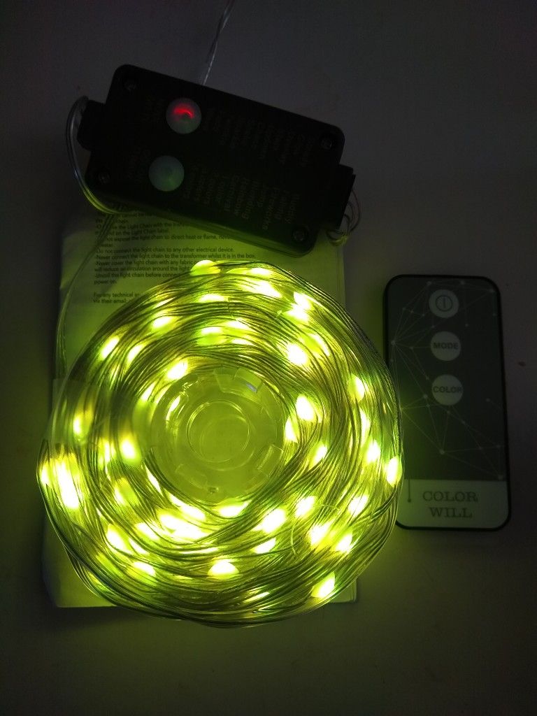 New 50' Waterproof LED String Lights App Remote Controlled Multi Color Xmas Tree Outdoor Tuya Patio Camping Samsung Smart Wifi RGB Lighting Wireless