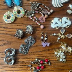 Vintage Costume Jewelry And Pins 