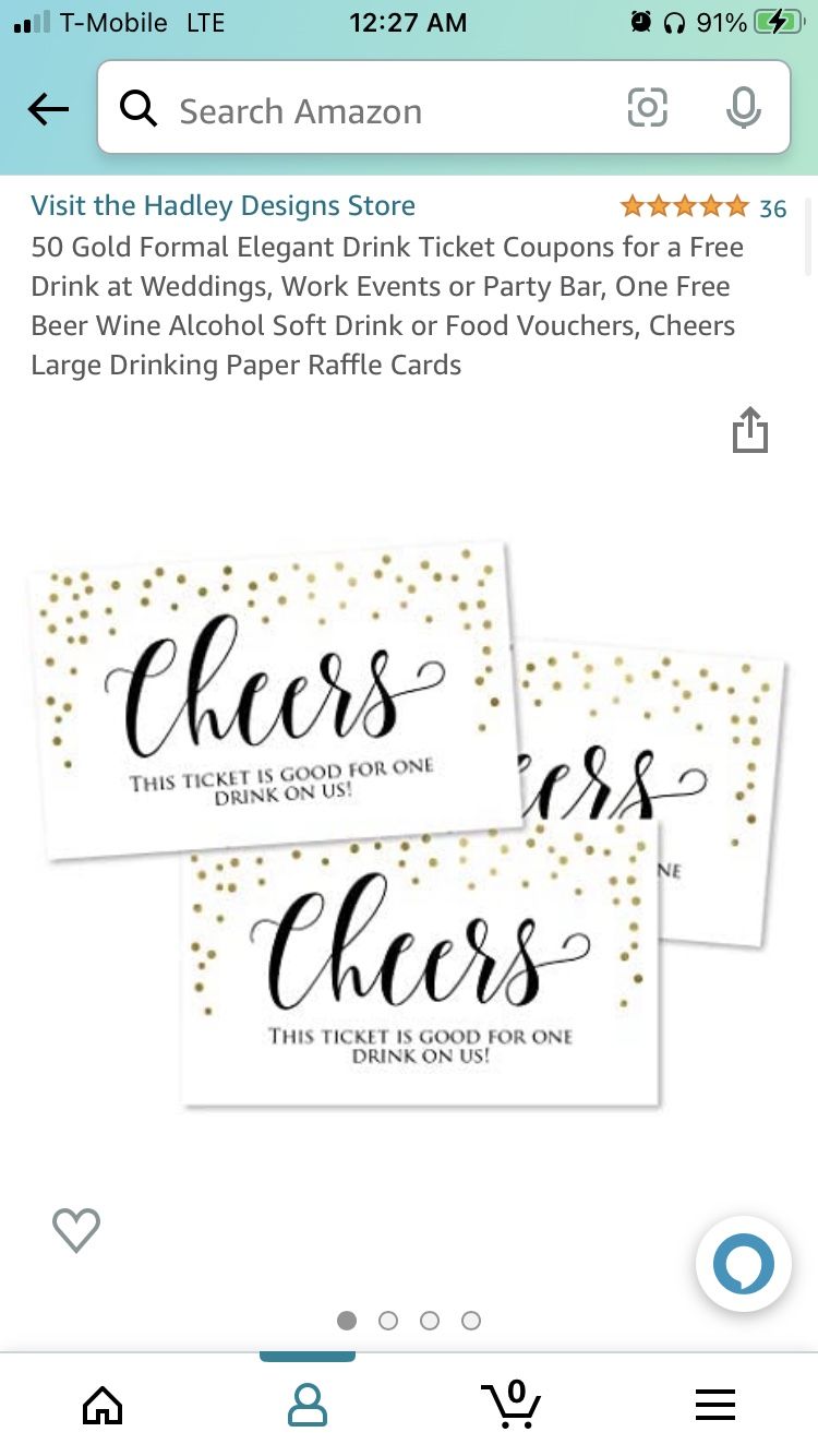 Drink Ticket Coupons