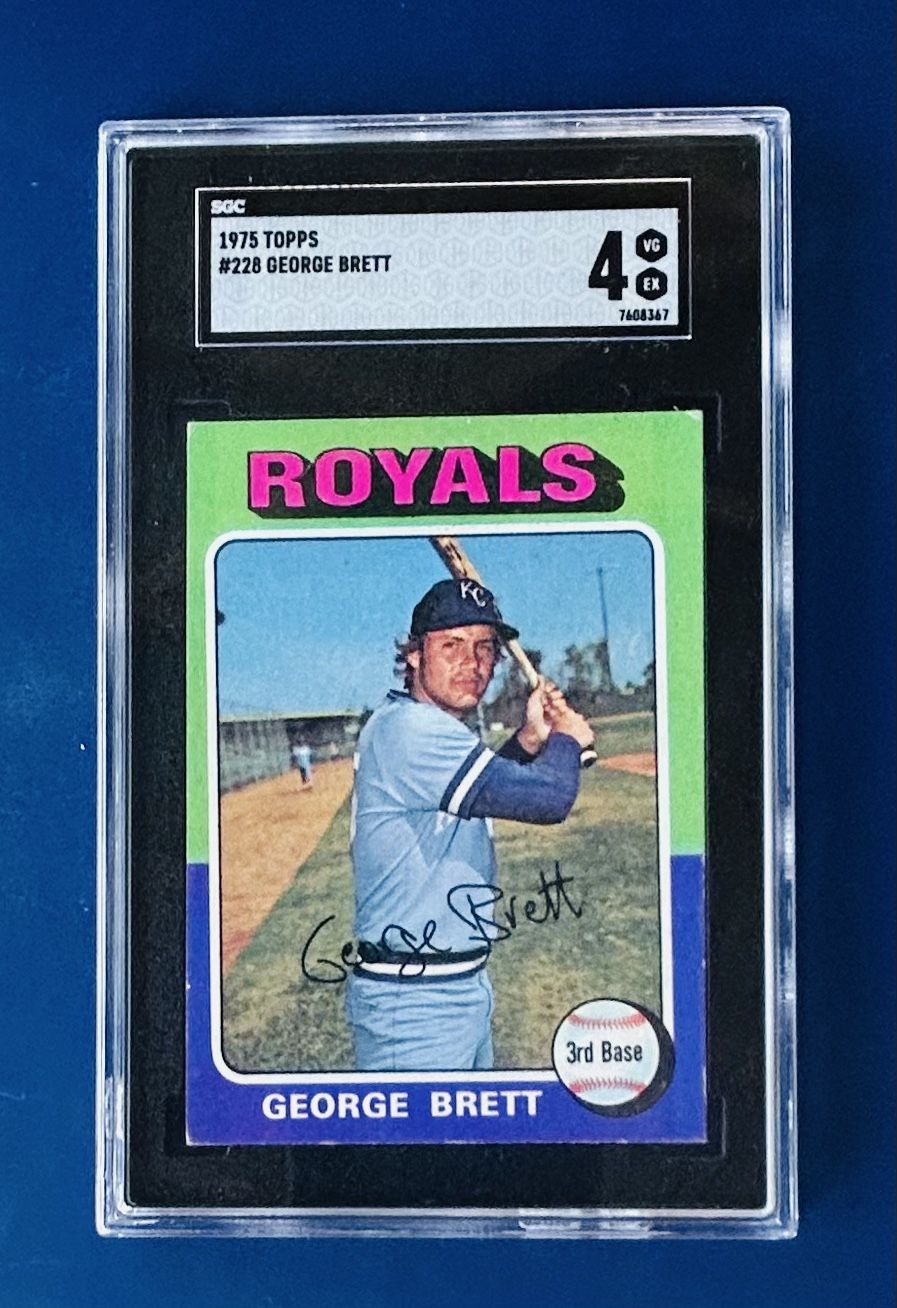 1975 Topps George Brett Rookie Baseball Card Graded SGC 4