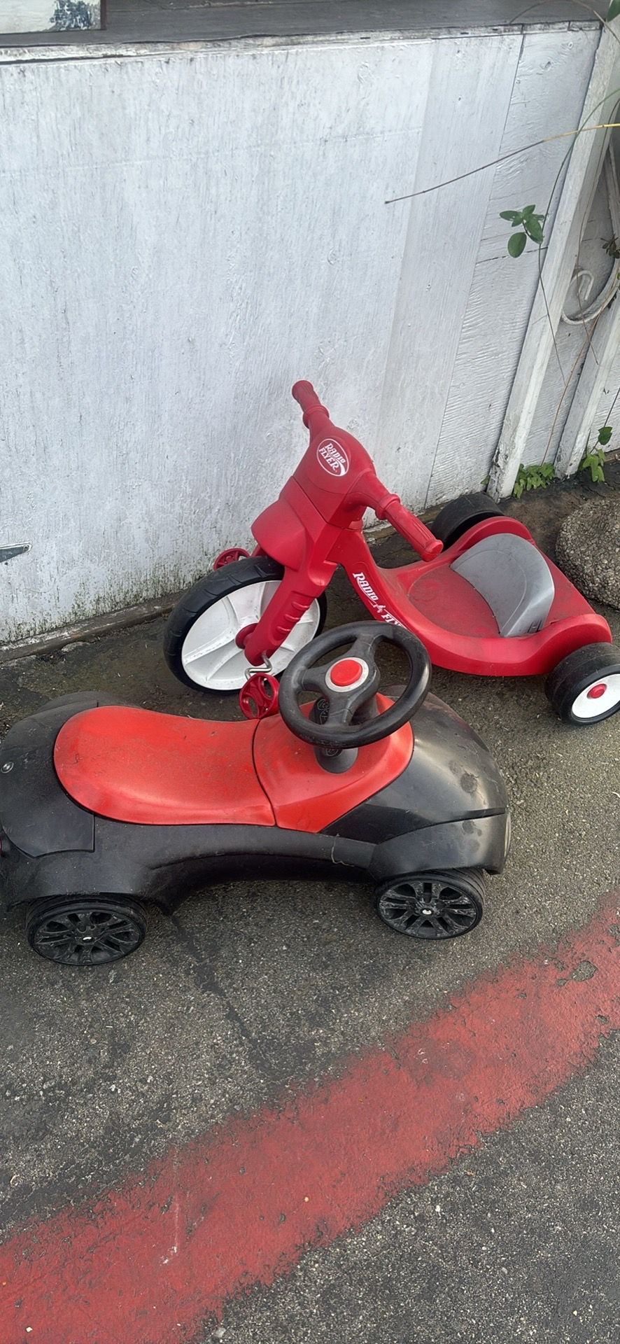 toddler car & trycicle