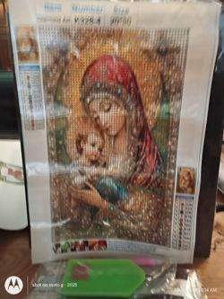 Mary holding Jesus Diamond painting complete kit
