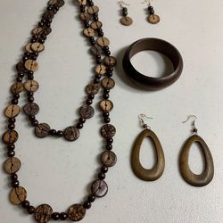 Wooden Jewelry Set
