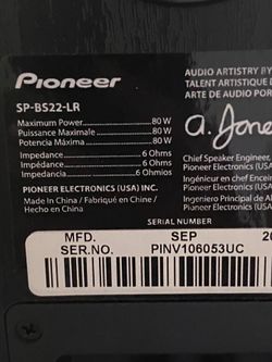 Pioneer bookshelf speakers