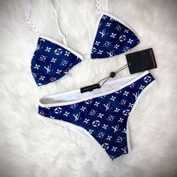 Blue LV Monogram Bikini