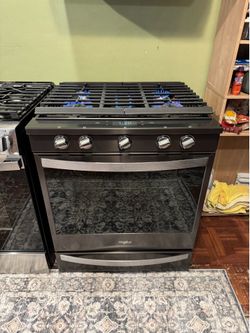 Estufa Whirlpool 5 Quemadores Black Stainless Steel