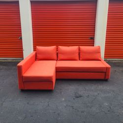 Orange Sectional Couch - Free Delivery