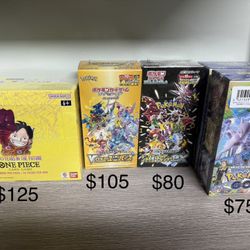 Pokemon And One Piece Trading Cards 